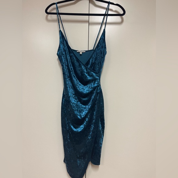 Charolette Russe Teal Velvet Dress - Picture 1 of 1